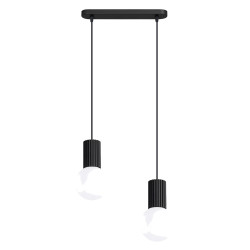 NOWOŚĆ Lampa wisząca HALO 2L czarnaSL.1982 Sollux