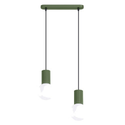 NOWOŚĆ Lampa wisząca HALO 2L zielona oliwkaSL.1984 Sollux