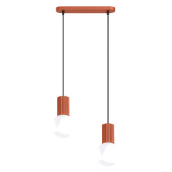 NOWOŚĆ Lampa wisząca HALO 2L ochra czerwonaSL.1985 Sollux