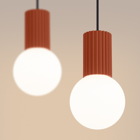 NOWOŚĆ Lampa wisząca HALO 2L ochra czerwonaSL.1985 Sollux