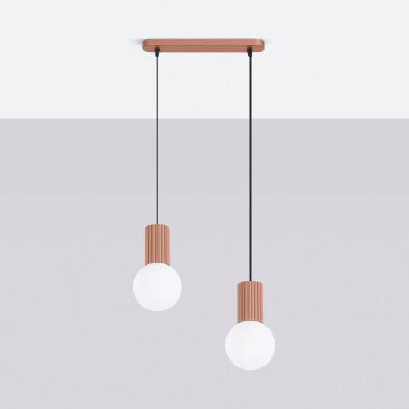 NOWOŚĆ Lampa wisząca HALO 2L moccaSL.1986 Sollux
