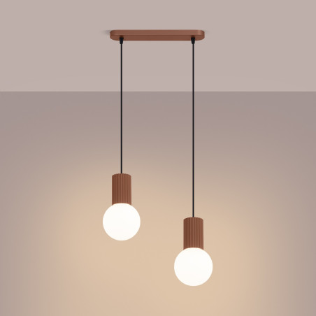 NOWOŚĆ Lampa wisząca HALO 2L moccaSL.1986 Sollux