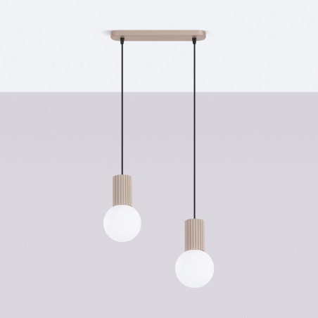 NOWOŚĆ Lampa wisząca HALO 2L taupeSL.1988 Sollux
