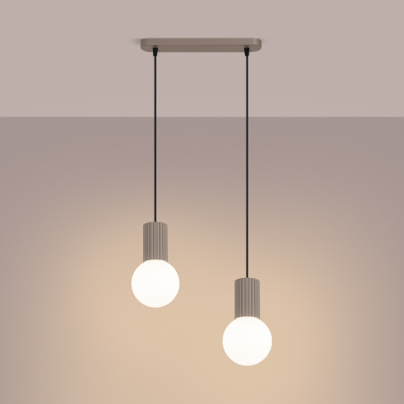 NOWOŚĆ Lampa wisząca HALO 2L taupeSL.1988 Sollux