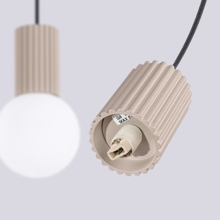 NOWOŚĆ Lampa wisząca HALO 2L taupeSL.1988 Sollux