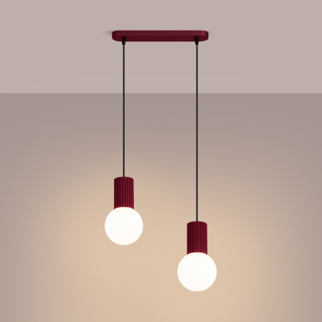 NOWOŚĆ Lampa wisząca HALO 2L burgundSL.1989 Sollux
