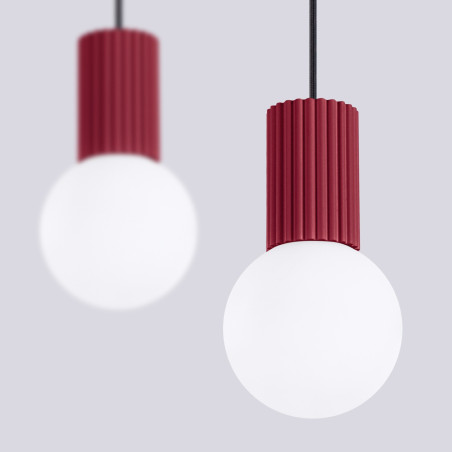 NOWOŚĆ Lampa wisząca HALO 2L burgundSL.1989 Sollux