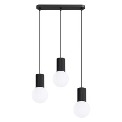NOWOŚĆ Lampa wisząca HALO 3L czarnaSL.1992 Sollux
