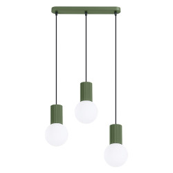 NOWOŚĆ Lampa wisząca HALO 3L zielona oliwkaSL.1994 Sollux