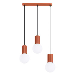 NOWOŚĆ Lampa wisząca HALO 3L ochra czerwonaSL.1995 Sollux