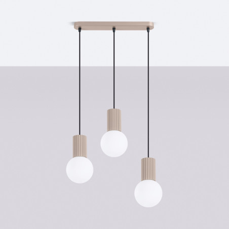 NOWOŚĆ Lampa wisząca HALO 3L taupeSL.1998 Sollux