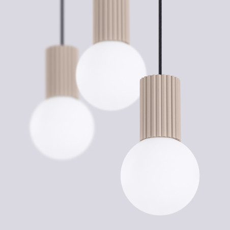 NOWOŚĆ Lampa wisząca HALO 3L taupeSL.1998 Sollux