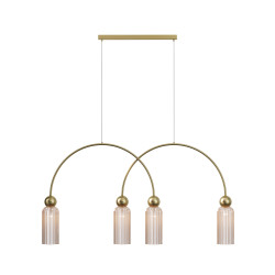Lampa wisząca szklana złota 4-punktowa MOD302PL-04CG z serii Antic - Lampy Maytoni