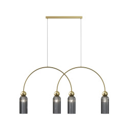 Lampa wisząca szklana złota 4-punktowa MOD302PL-04GR z serii Antic - Lampy Maytoni