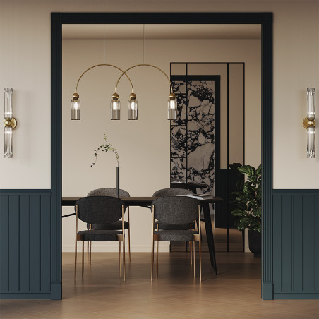 Lampa wisząca szklana złota 4-punktowa MOD302PL-04GR z serii Antic - Lampy Maytoni