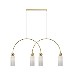 Lampa wisząca szklana złota 4-punktowa MOD302PL-04W z serii Antic - Lampy Maytoni