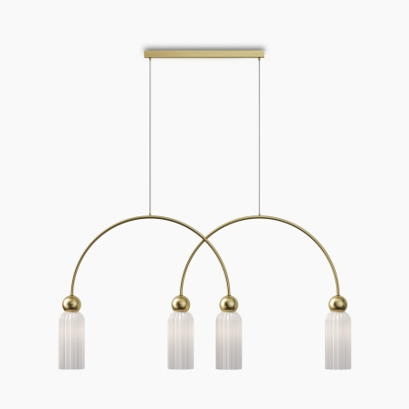 Lampa wisząca szklana złota 4-punktowa MOD302PL-04W z serii Antic - Lampy Maytoni
