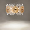 Lampa wisząca szklana brązowa 8-punktowa MOD007PL-08G z serii Aster - Lampy Maytoni