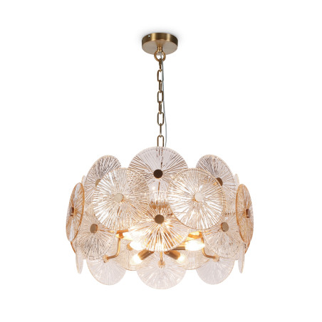 Lampa wisząca szklana brązowa 8-punktowa MOD007PL-08G z serii Aster - Lampy Maytoni