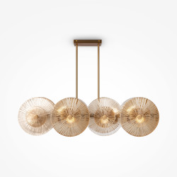 Lampa wisząca szklana złota 8-punktowa MOD007PL-08G1 z serii Aster - Lampy Maytoni