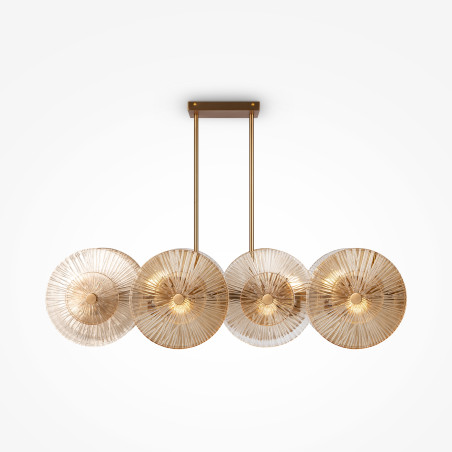 Lampa wisząca szklana złota 8-punktowa MOD007PL-08G1 z serii Aster - Lampy Maytoni