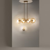 Lampa wisząca szklana złota 8-punktowa MOD007PL-08G1 z serii Aster - Lampy Maytoni