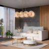 Lampa wisząca szklana złota 8-punktowa MOD007PL-08G1 z serii Aster - Lampy Maytoni