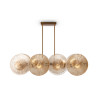 Lampa wisząca szklana złota 8-punktowa MOD007PL-08G1 z serii Aster - Lampy Maytoni