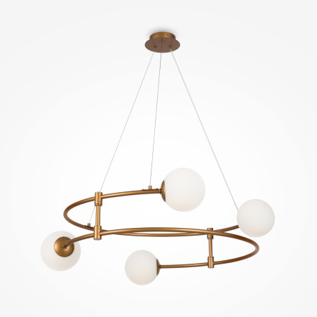 Lampa wisząca szklana brązowa 4-punktowa MOD317PL-04G z serii Balance - Lampy Maytoni