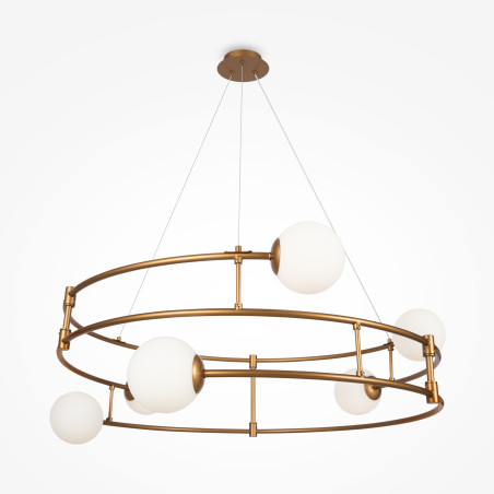 Lampa wisząca szklana brązowa 6-punktowa MOD317PL-06G z serii Balance - Lampy Maytoni