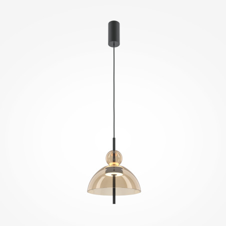 Lampa wisząca szklana czarna MOD185PL-L12CG3K1 z serii Bangkok - Lampy Maytoni