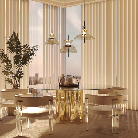 Lampa wisząca szklana czarna MOD185PL-L12CG3K1 z serii Bangkok - Lampy Maytoni