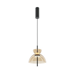 Lampa wisząca szklana czarna MOD185PL-L12CG3K2 z serii Bangkok - Lampy Maytoni