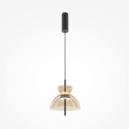 Lampa wisząca szklana czarna MOD185PL-L12CG3K2 z serii Bangkok - Lampy Maytoni