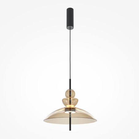 Lampa wisząca szklana czarna MOD185PL-L12CG3K3 z serii Bangkok - Lampy Maytoni