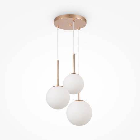 Lampa wisząca szklana złota 3-punktowa MOD321PL-03G1 z serii Basic form - Lampy Maytoni