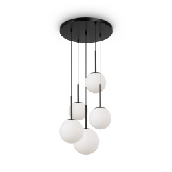 Lampa wisząca szklana czarna 5-punktowa MOD321PL-05B z serii Basic form - Lampy Maytoni
