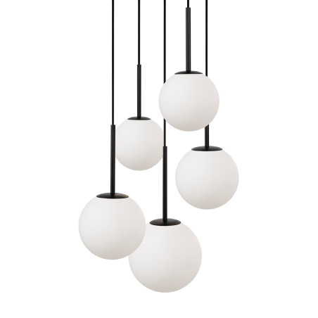 Lampa wisząca szklana czarna 5-punktowa MOD321PL-05B z serii Basic form - Lampy Maytoni