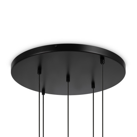 Lampa wisząca szklana czarna 5-punktowa MOD321PL-05B z serii Basic form - Lampy Maytoni
