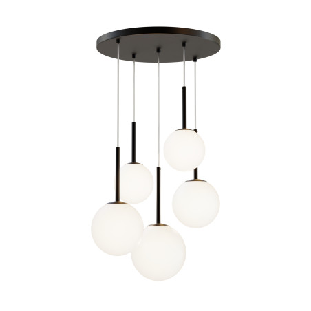 Lampa wisząca szklana czarna 5-punktowa MOD321PL-05B z serii Basic form - Lampy Maytoni
