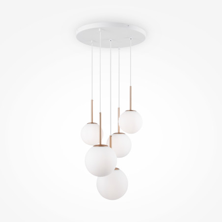 Lampa wisząca szklana złota 5-punktowa MOD321PL-05G z serii Basic form - Lampy Maytoni