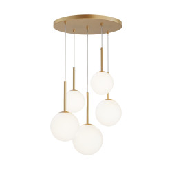 Lampa wisząca szklana złota 5-punktowa MOD321PL-05G1 z serii Basic form - Lampy Maytoni