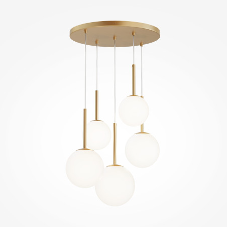 Lampa wisząca szklana złota 5-punktowa MOD321PL-05G1 z serii Basic form - Lampy Maytoni