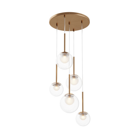 Lampa wisząca szklana złota 5-punktowa MOD521PL-05G z serii Basic form - Lampy Maytoni