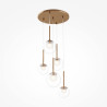 Lampa wisząca szklana złota 5-punktowa MOD521PL-05G z serii Basic form - Lampy Maytoni