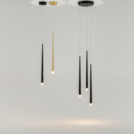 Lampa wisząca aluminiowa czarna MOD132PL-L6BK z serii Cascade - Lampy Maytoni