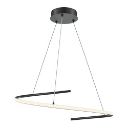 Lampa wisząca silikonowa czarna MOD242PL-L33BK z serii Curve - Lampy Maytoni
