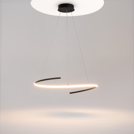 Lampa wisząca silikonowa czarna MOD242PL-L33BK z serii Curve - Lampy Maytoni