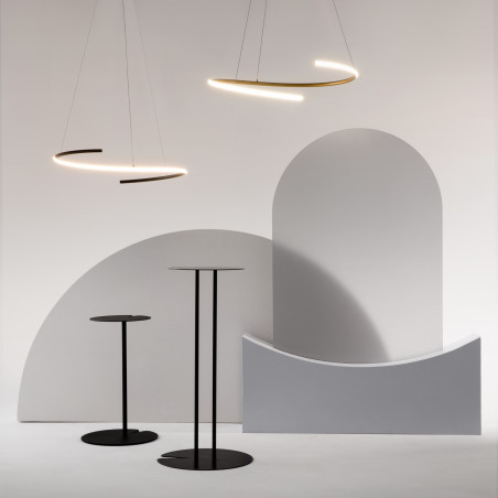 Lampa wisząca silikonowa czarna MOD242PL-L33BK z serii Curve - Lampy Maytoni