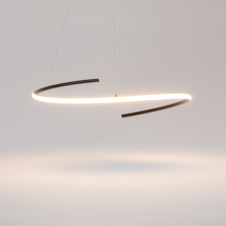 Lampa wisząca silikonowa czarna MOD242PL-L33BK z serii Curve - Lampy Maytoni